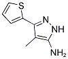 4-METHYL-5-THIOPHEN-2-YL-2H-PYRAZOL-3-YLAMINE结构式