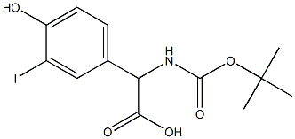 Be-nzenacetic acid,a-[[(1,1-diMethylethoxy)carbonyl]aMino]-4-hydroxy-3-iodo- Structure