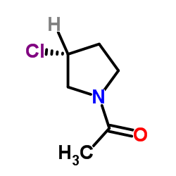 1-[(3R)-3-Chloro-1-pyrrolidinyl]ethanone结构式