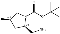 REL-(叔丁基)(2R,4R)-2-(氨基甲基)-4-甲基吡咯烷-1-羧酸叔丁酯图片