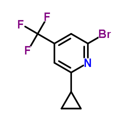 2-Bromo-6-cyclopropyl-4-(trifluoromethyl)pyridine结构式