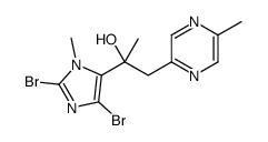 2-(2,5-dibromo-3-methylimidazol-4-yl)-1-(5-methylpyrazin-2-yl)propan-2-ol Structure