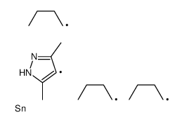 tributyl-(3,5-dimethyl-1H-pyrazol-4-yl)stannane结构式