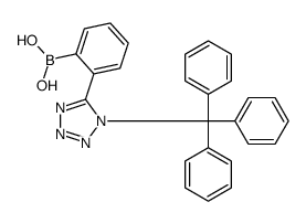 [2-[1-(TRIPHENYLMETHYL)-1H-TETRAZOL-5-YL]PHENYL]BORONIC ACID Structure