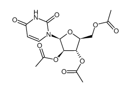 2',3',5'-tri-O-acetyl-1-β-L-arabinofuranosyluracil结构式