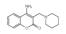 2H-1-Benzopyran-2-one, 4-amino-3-(1-piperidinylmethyl)- (en)结构式