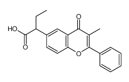 2-(3-methyl-4-oxo-2-phenylchromen-6-yl)butanoic acid Structure