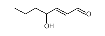 (2E)-4-hydroxyhept-2-enal结构式