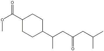 4β-(1,5-Dimethyl-3-oxohexyl)cyclohexane-1β-carboxylic acid methyl ester Structure