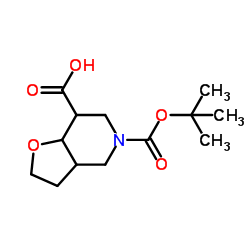 5-(叔-丁氧羰基)八氢呋喃并[3,2-c]吡啶-7-羧酸结构式