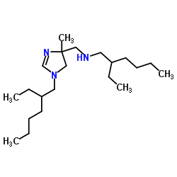 2-Ethyl-N-{[1-(2-ethylhexyl)-4-methyl-4,5-dihydro-1H-imidazol-4-yl]methyl}-1-hexanamine结构式