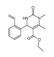 1,6-Dimethyl-2-oxo-4-(2-vinyl-phenyl)-1,2,3,4-tetrahydro-pyrimidine-5-carboxylic acid ethyl ester结构式