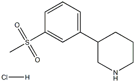 3-(3-Methanesulfonyl-phenyl)-piperidine hydrochloride Structure