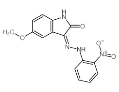 1H-Indole-2,3-dione,5-methoxy-, 3-[2-(2-nitrophenyl)hydrazone]结构式