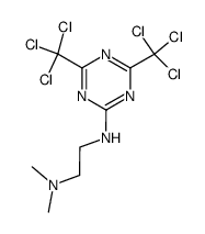 N'-(4,6-bis-trichloromethyl-[1,3,5]triazin-2-yl)-N,N-dimethyl-ethane-1,2-diamine Structure