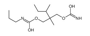 N-Propylcarbamic acid 2-(carbamoyloxymethyl)-2,3-dimethylpentyl ester Structure