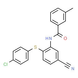 N-(2-[(4-CHLOROPHENYL)SULFANYL]-5-CYANOPHENYL)-3-METHYLBENZENECARBOXAMIDE结构式