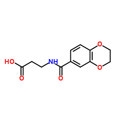 3-[(2,3-DIHYDRO-BENZO[1,4]DIOXINE-6-CARBONYL)-AMINO]-PROPIONIC ACID结构式