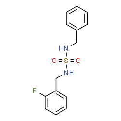 N-BENZYL-N'-(2-FLUOROBENZYL)SULFAMIDE结构式