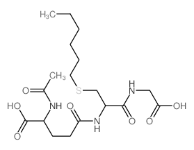 Glycine,N-[N-(N-acetyl-L-g-glutamyl)-S-hexyl-L-cysteinyl]-(9CI)结构式