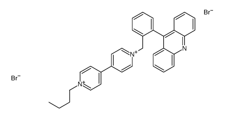 9-[2-[[4-(1-butylpyridin-1-ium-4-yl)pyridin-1-ium-1-yl]methyl]phenyl]acridine,dibromide Structure