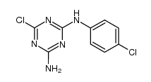 6-chloro-N-(4-chloro-phenyl)-[1,3,5]triazine-2,4-diamine结构式