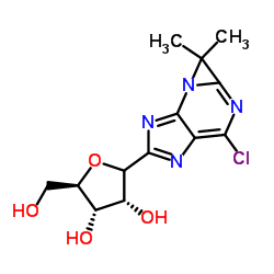 6-Chloro-9-beta-D-(2,3-isopropylidene)ribofuranosylpurine Structure