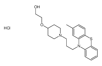 2-[1-[3-(2-methylphenothiazin-10-yl)propyl]piperidin-4-yl]oxyethanol,hydrochloride结构式