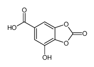 7-hydroxy-2-oxo-benzo[1,3]dioxole-5-carboxylic acid结构式