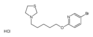 3-[5-(5-bromopyridin-2-yl)oxypentyl]-1,3-thiazolidine,hydrochloride Structure