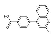 4-(2-methyl-4-quinolinyl)benzoic acid结构式