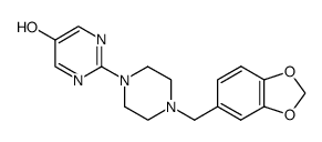 2-(4-benzo[1,3]dioxol-5-ylmethyl-piperazin-1-yl)-pyrimidin-5-ol结构式