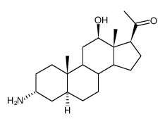 3α-Amino-12β-hydroxy-5α-pregnan-20-one结构式