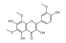 3,5,7-Trihydroxy-2-(4-hydroxy-3-methoxyphenyl)-6,8-dimethoxy-4H-1-benzopyran-4-one Structure