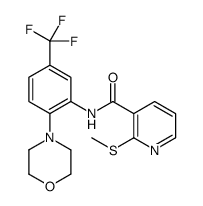 2-methylsulfanyl-N-[2-morpholin-4-yl-5-(trifluoromethyl)phenyl]pyridine-3-carboxamide结构式