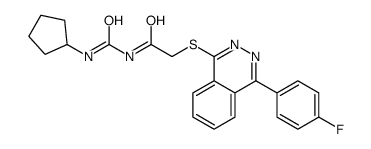 N-(cyclopentylcarbamoyl)-2-[4-(4-fluorophenyl)phthalazin-1-yl]sulfanylacetamide Structure