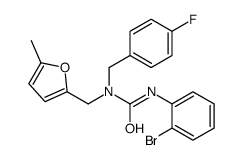 3-(2-bromophenyl)-1-[(4-fluorophenyl)methyl]-1-[(5-methylfuran-2-yl)methyl]urea Structure