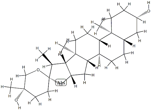 (22S,25S)-5α-Spirostane-3β,25-diol structure