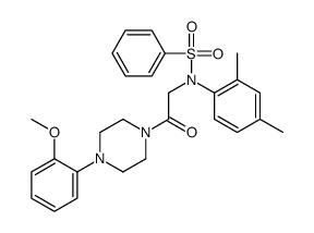 N-(2,4-dimethylphenyl)-N-[2-[4-(2-methoxyphenyl)piperazin-1-yl]-2-oxoethyl]benzenesulfonamide结构式