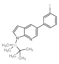 1H-Pyrrolo[2,3-b]pyridine, 1-[(1,1-dimethylethyl)dimethylsilyl]-5-(3-fluorophenyl)- Structure