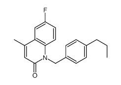 6-fluoro-4-methyl-1-[(4-propylphenyl)methyl]quinolin-2-one Structure