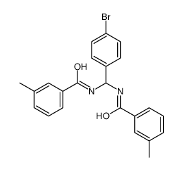 N-[(4-bromophenyl)-[(3-methylbenzoyl)amino]methyl]-3-methylbenzamide structure