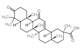 Olean-12-en-29-oicacid, 3,11-dioxo-, (18a,20b)- structure