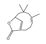 3,3,5-trimethyl-11-oxabicyclo[7.2.1]dodeca-5,9(12)-dien-10-one结构式