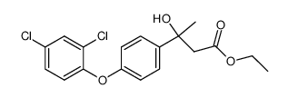 3-(p-2,4-dichlorophenoxyphenyl)-3-hydroxybutyric acid ethyl ester结构式