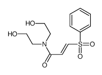 3-(benzenesulfonyl)-N,N-bis(2-hydroxyethyl)prop-2-enamide Structure