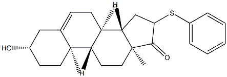 3β-Hydroxy-16-(phenylthio)androst-5-en-17-one structure