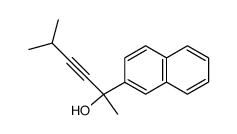 2-(2-Naphthyl)-5-methyl-hex-3-yn-2-ol结构式