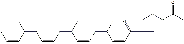 (8E,10E,12E,14E,16E,18E,20E)-6,6,10,14,19-Pentamethyl-8,10,12,14,16,18,20-docosaheptene-2,7-dione structure