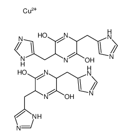 bis(cyclo(histidylhistidine))copper(II) complex结构式